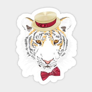 Hipster amur tiger Sticker